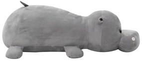 Hipopótamo de peluche cinzento