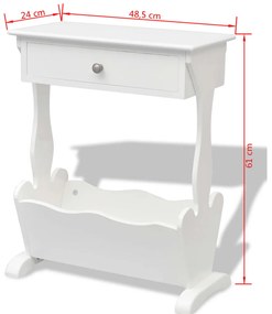 Armário revistas Melrose branco