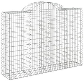 Cestos gabião arqueados 3pcs 200x50x140/160cm ferro galvanizado