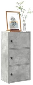 Estante 40x24x77 cm derivados de madeira cinzento cimento