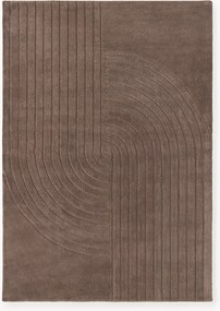 Tapete em lã artesanal com relevo Mason