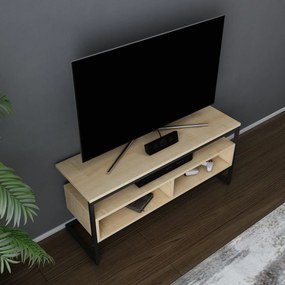 TV Stand Merrion – Preto Carvalho – 110 cm x 35 cm x 49,9 cm