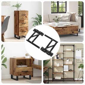 vidaXL Mecanismo de Levantamento de Cama 12 pcs Preto 340 x 95 x 40 mm