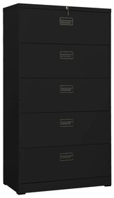 vidaXL Arquivador 90x46x164 cm aço preto