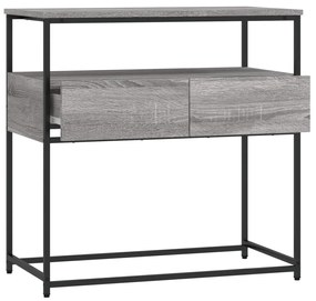 Mesa consola 75x40x75 cm derivados de madeira cinzento sonoma