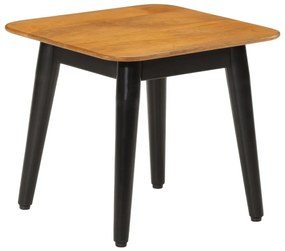 Mesa de centro 45x45x40 cm madeira de mangueira maciça/ferro