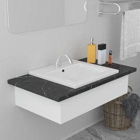 145060 vidaXL Lavatório embutido 42x39x18 cm cerâmica branco