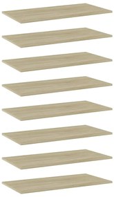 vidaXL Prateleiras estante 8pcs 80x40x1,5cm contraplacado cor carvalho