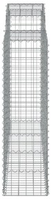 Cestos gabião arqueados 7pcs 200x50x140/160cm ferro galvanizado