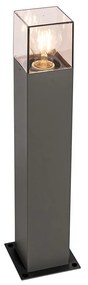 Candeeiro de pé moderno para exterior 50 cm cinzento escuro IP44 - Denmark Moderno