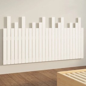 Cabeceira de parede 159,5x3x80cm madeira de pinho maciça branco