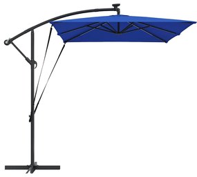 Guarda-sol de Bananeira Cantilever Azul 294 x 200 x 254 cm