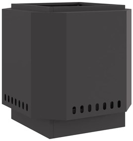 Fogueira Sem Fumaça Preta vidaXL 48x48x51 cm Aço