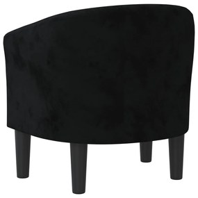 Poltrona Iris - Em Veludo - Cor Preto - 70x56x68 cm - Assento, Encosto