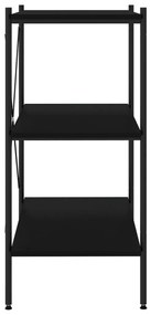 Unidade com 3 prateleiras 80x40x92 cm preto