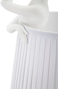 Candeeiro de Mesa "Ballet" — Ø 29x25x62,5 cm — Resina Branca e Abat-jo