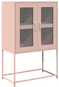 Aparador alto 68x39x107 cm aço rosa