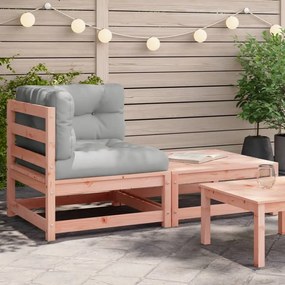 vidaXL Sofá de canto para jardim com almofadões e apoio de pés