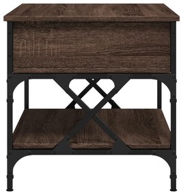 Mesa centro 70x50x50 cm deriv. madeira/metal carvalho castanho