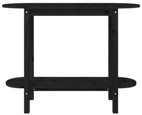 Mesa consola 110x40x80 cm madeira de pinho maciça preto