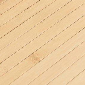 Tapete retangular 80x100 cm bambu cor natural clara