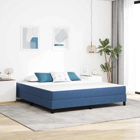 vidaXL Colchão de Cama com colchão Azul 180 x 200 cm tecido