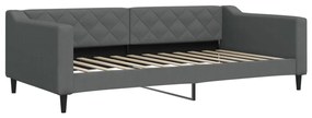Sofá-cama c/ gavetão/gavetas 100x200 cm tecido cinzento-escuro
