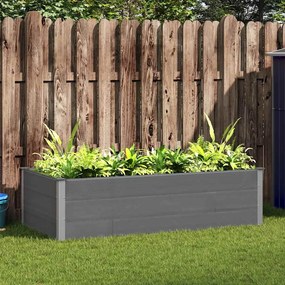 vidaXL Canteiro elevado para jardim 200x100x54 cm WPC cinzento