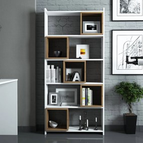 Estante Box – Branco Nogueira – 80x170x22 cm