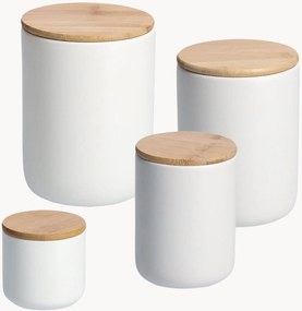 Pote em cerâmica com tampa em bambu Silva
