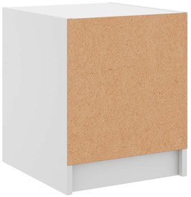 Mesa de cabeceira c/ porta de vidro 35x37x42 cm branco