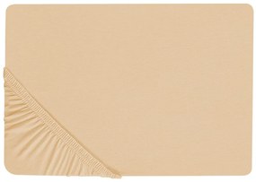 Lençol-capa em algodão cor de areia 140 x 200 cm JANBU Beliani