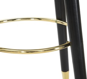 BANCO DE BAR PARIS Ø 35X74 CM PRETO E DOURADO