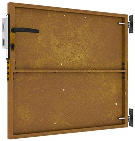 Portão de jardim 85x75 cm aço corten