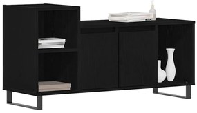 Armário para TV vidaXL Preto Carvalho 100x35x55 cm Madeira Engineered