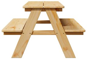Mesa para crianças c/ bancos IRUN 90x79,5x50cm madeira maciça
