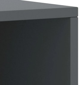 Mesa de cabeceira 35x30x40 cm pinho maciço cinzento-escuro