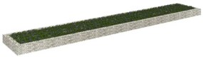 vidaXL Canteiro elevado/cesto gabião 600x100x20 cm aço galvanizado