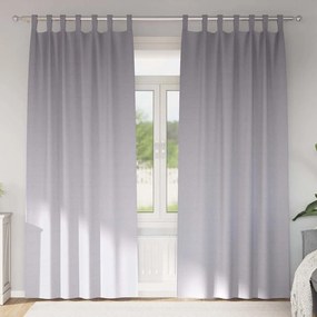 vidaXL Cortinas Blackout com Argolas 2 pcs Cinza Metálico 260 x 140 cm