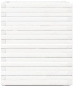 Vaso/floreira de jardim 60x60x72 cm pinho maciço branco
