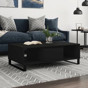 vidaXL Mesa de centro 104x60x35 cm derivados de madeira preto
