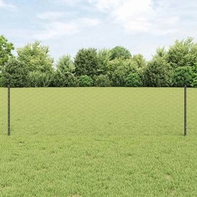 Postes de Cerca vidaXL 11 pcs U-Channel Cinza 60 cm Aço