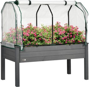 Outsunny Horta sobre Pés elevada com capa Jardineira elevada horta volume 104 L com Furos de Drenagem, Tecido não tecido | Aosom Portugal