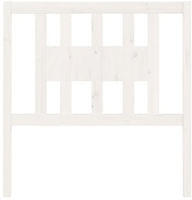 Cabeceira de cama 96x4x100 cm pinho maciço branco