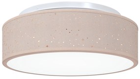 Luzes de Teto com Abajur Estrelado Taupe Ø 38 cm Tecido E27