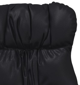 Poltrona Relaxante vidaXL Preta em Couro Sintético