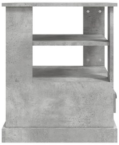 Mesa de apoio 50x50x60 cm derivados de madeira cinzento-cimento