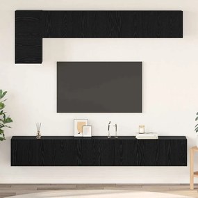 vidaXL Conjunto de móvel de TV 5 pcs Carvalho Preto 100 x 30 x 30 cm