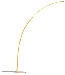 Candeeiro de Arco Moderno Latão Incl. LED com Dimmer de Toque - Arlow Moderno