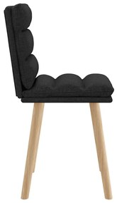 Cadeiras de jantar 2 pcs tecido preto